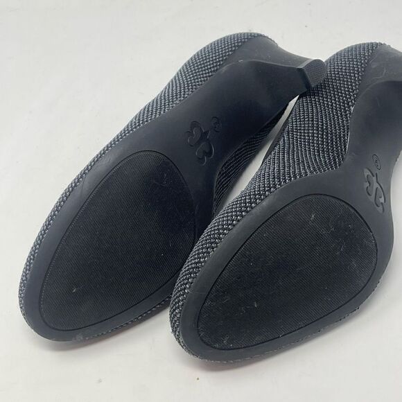 Beta Gray Late To The Gate Stretch Comfort Pumps Cone Heels Size 9M - Picture 4 of 6